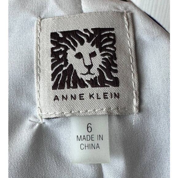 Anne Klein Navy White Polka Dot Sleeveless Fit & Flare Dress Women's Size 6 - Picture 4 of 8